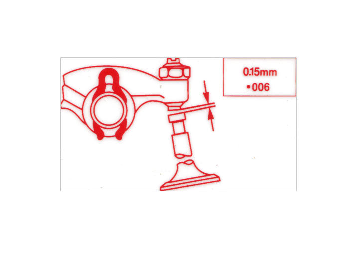 VALVE ADJUST DECAL STICKER; 914 1.7 AND 1.8