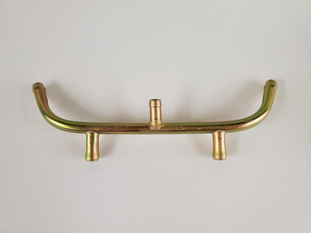 914 left fuel rail with fitting - yellow zinc plated