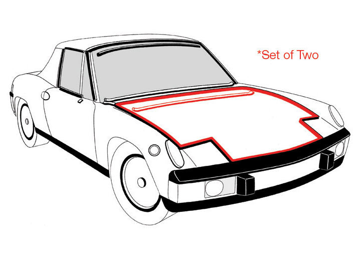 Front Trunk Seal Set; 5% OFF!