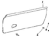 recovered door panel, left smooth; 914 1971