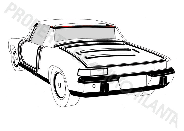 Targa top REAR SEAL 914
