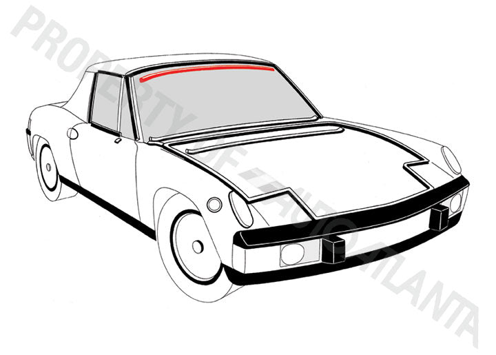 lower front Targa Top Seal 914