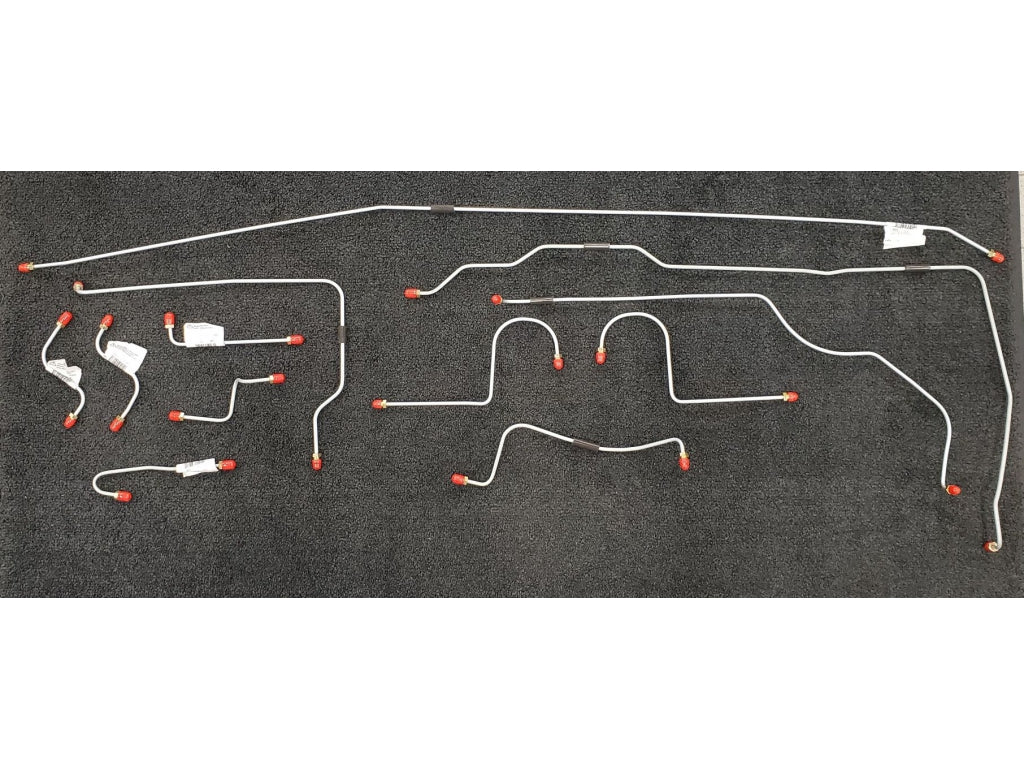 made to order - 914 steel Brake line kit set pre bent, 1970-1972 early offset single bleeder calipers