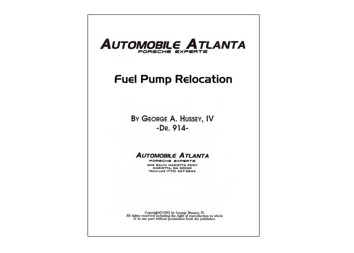 FUEL PUMP RELOCATION GUIDE