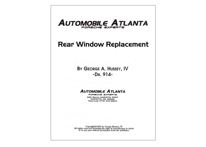 REAR WINDOW RESEAL PROCEDURE