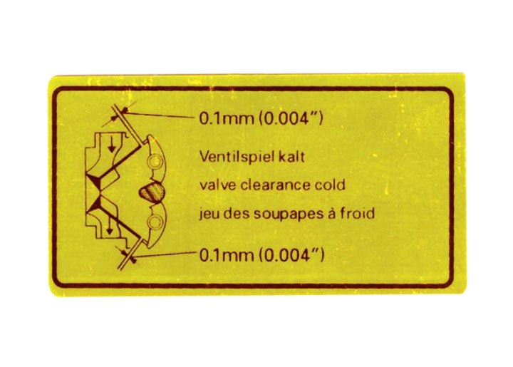 EXHAUST ADJ.SIGN