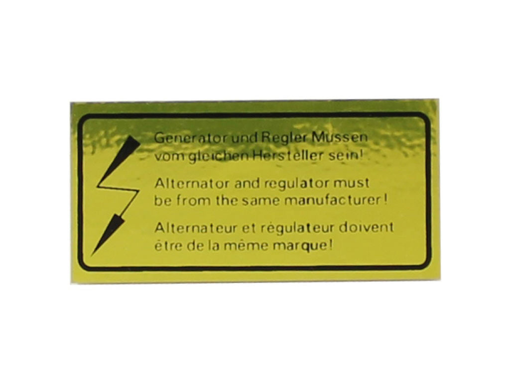 ALTERNATOR SIGN
