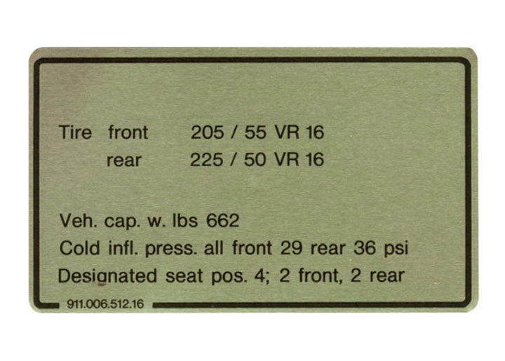 TIRE PRESSURE PLATE