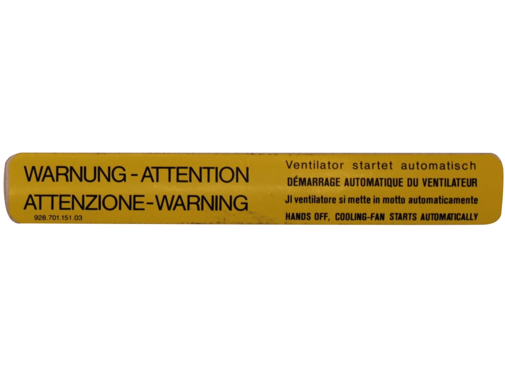 DECAL-FAN WARNING