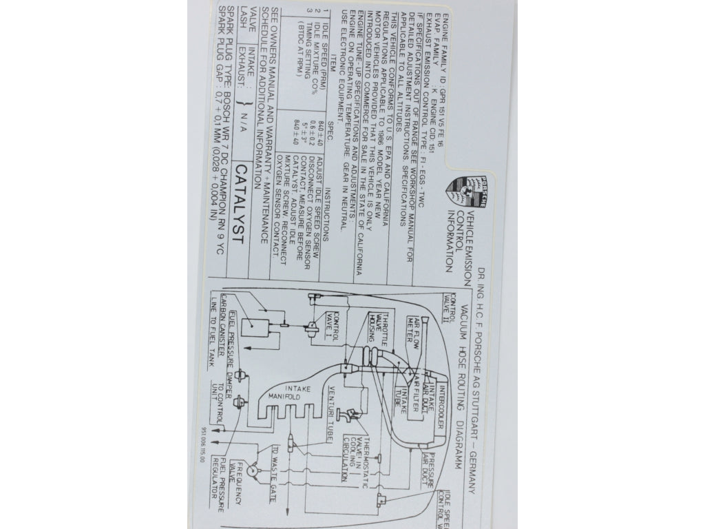 ENGINE SPEC DECAL
