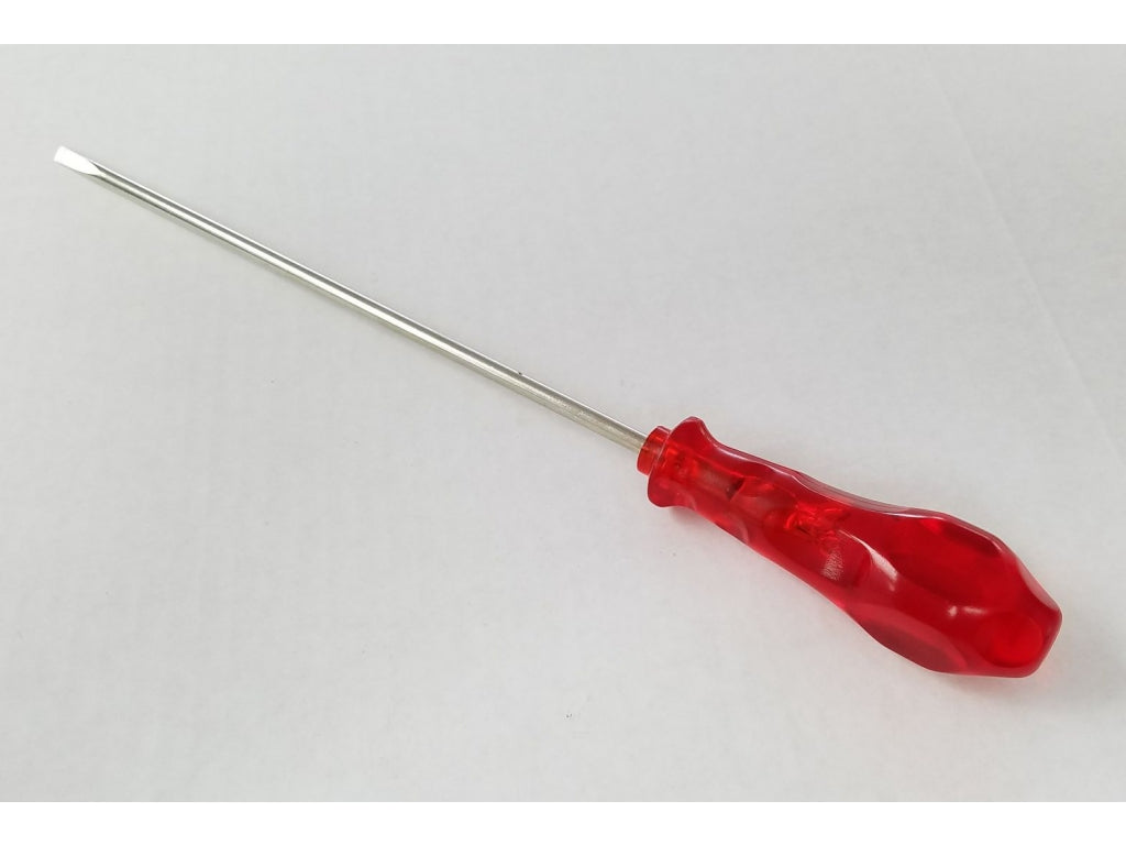 SCREWDRIVER - long flat blade and red handle