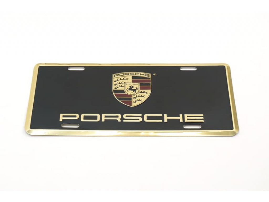Factory porsche LICENSE PLATE with crest - last few