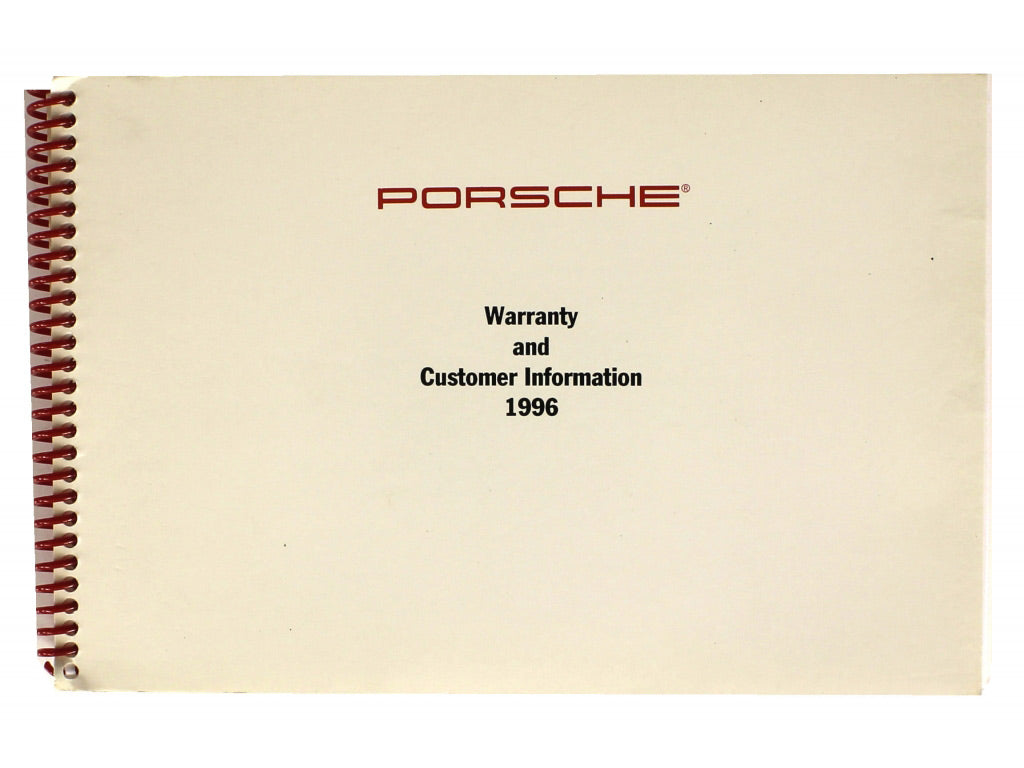 1996 WARRANTY MANUAL