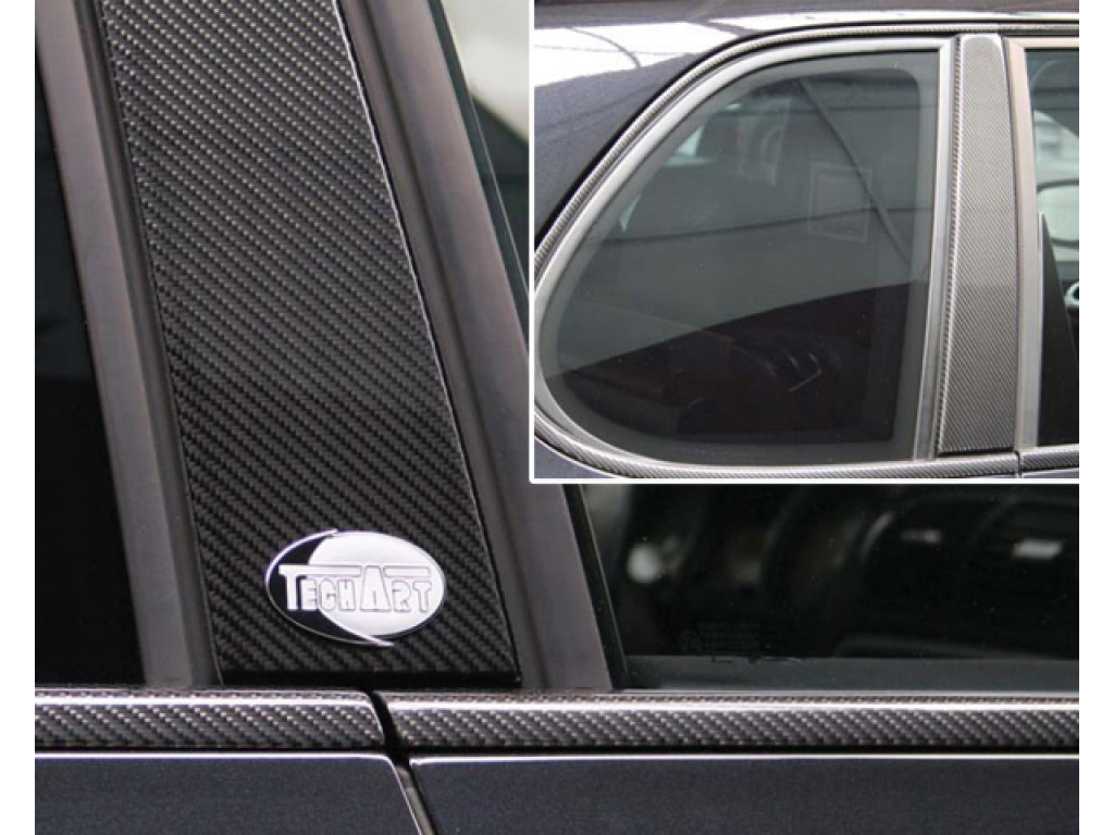 TechArt Exterior Styline Pillar Covers Matte Carbon