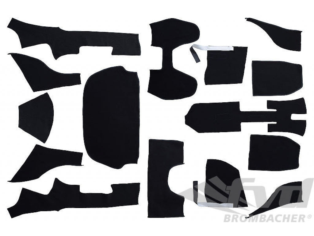 Carpet Set 911 74-86 RS / RS Tribute - Black - German Perlon Felt - w/o Floormats