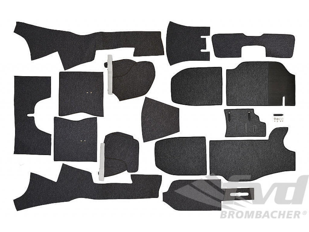Carpet Set comp. coupe 68-73 black needle felt