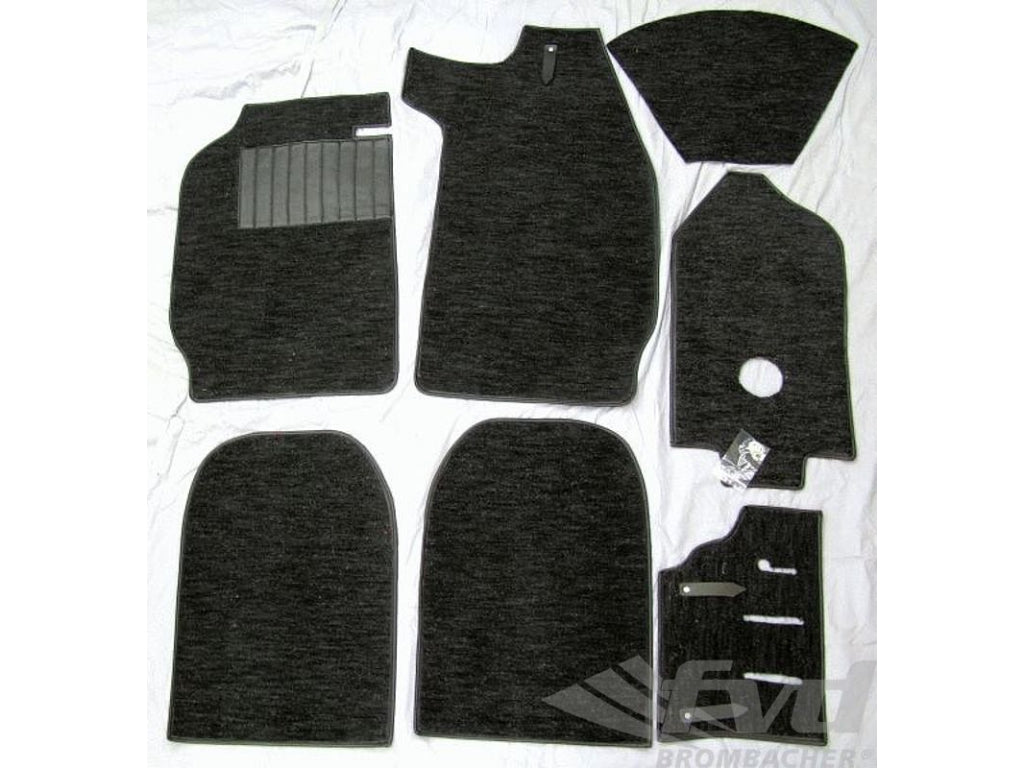Carpet Set comp. coupe 68-73 black Hair yarn Boucle