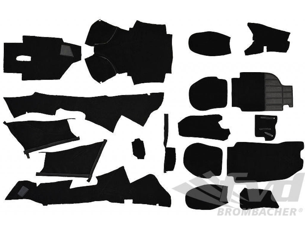 Carpet Set 993 - Complete - Black - Coupe