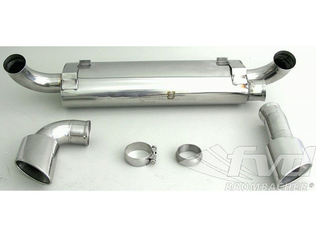 Exhaust 964 twin oval outlets 89x115mm oval (TUV)