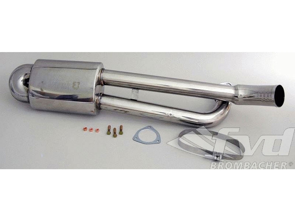 Sport muffler 74-83 (1 x in, 1 x out) 80mm End tip