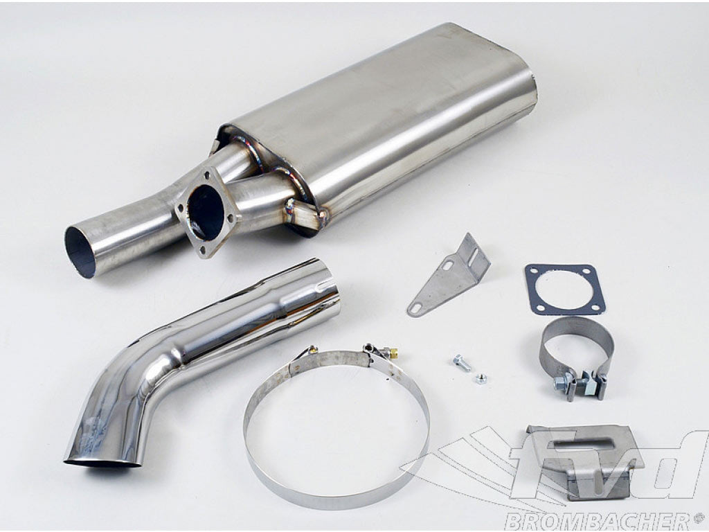 Turbo Muffler single Outlet 3 Oval Tip