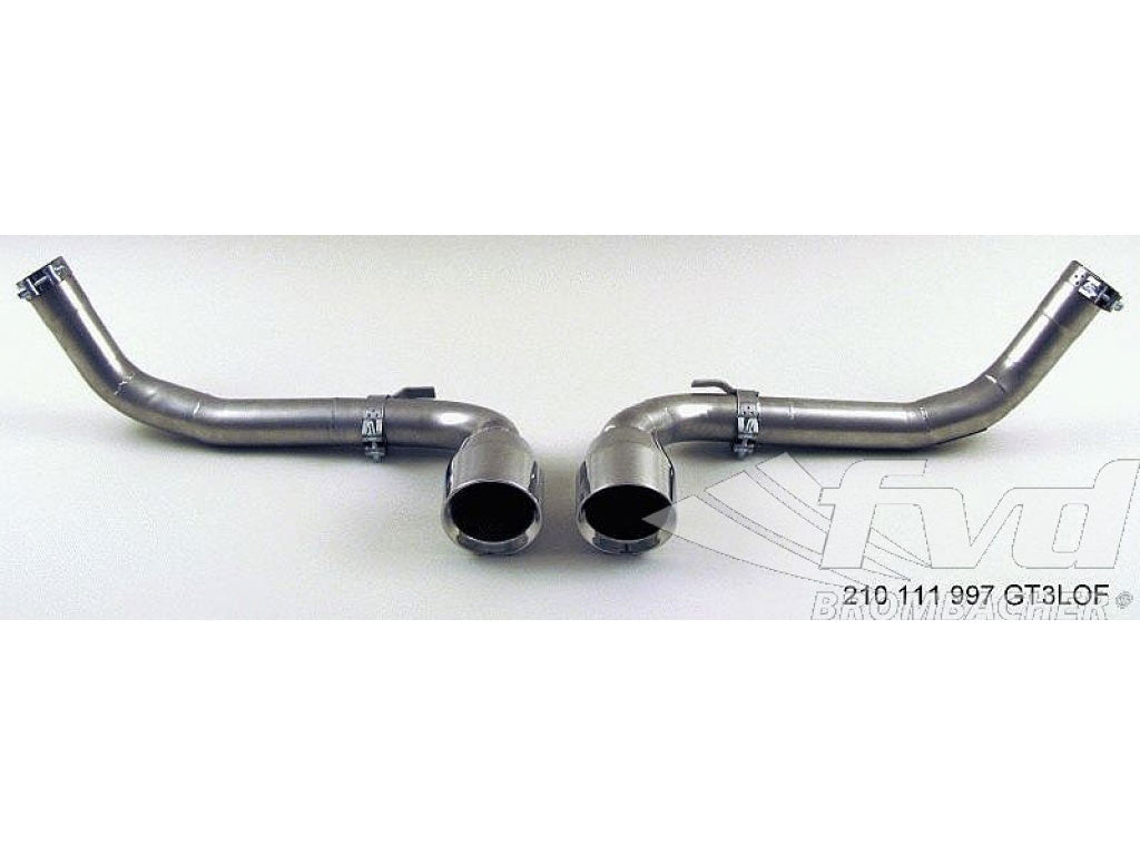 Center exit tips GT3 Look (2x100mm) for OEM muffler