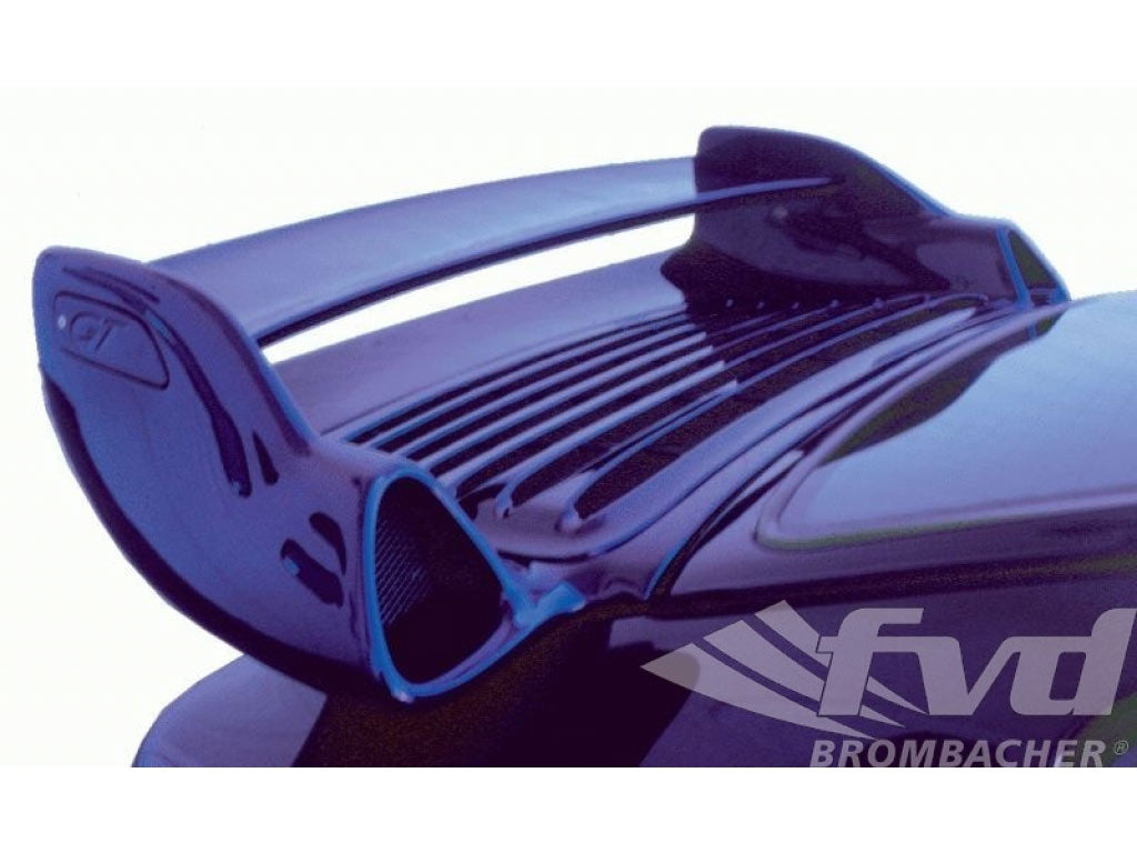 Rear spoiler GT-2 GFK (Wing blade top side polished Carbon) 993 94-98