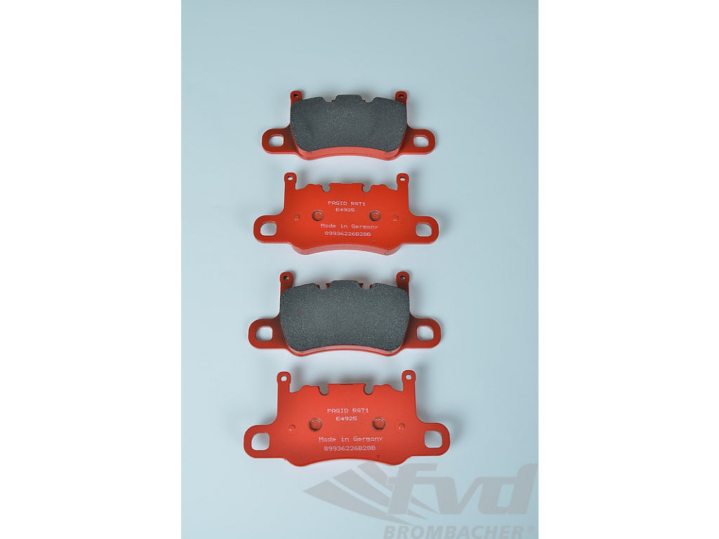 Racing Brake Pad Set - PAGID - RST1 - RED - REAR - Steel Brakes - 18 mm - 4925 RST 1