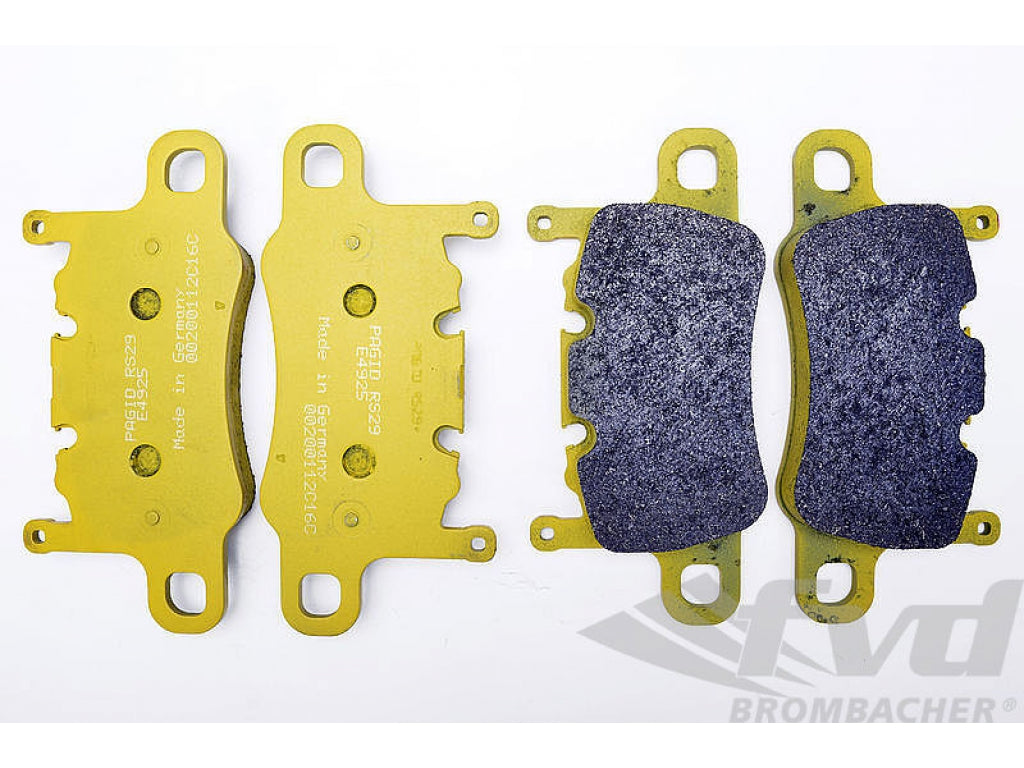 Racing Brake Pad Set - PAGID - RSL - YELLOW - REAR - Steel Brakes - 18 mm - RSL 29