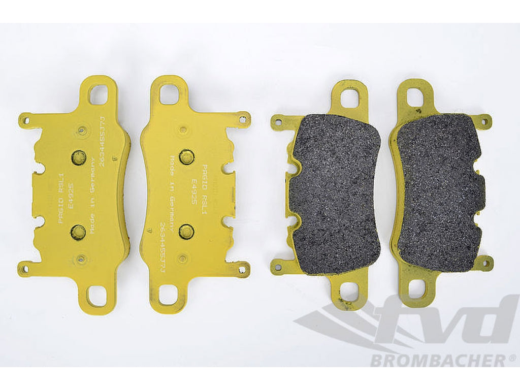 Racing Brake Pad Set - PAGID - RSL1 - YELLOW - REAR - Steel Brakes - 17 mm