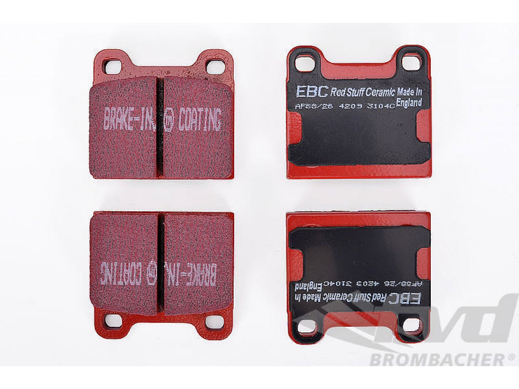 Club Sport Brake Pads Set - EBC Redstuff - Front / Rear - Check Fitment Tab