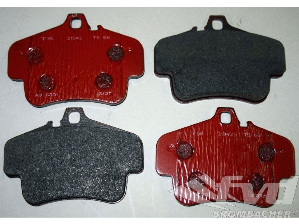 Racing brake pads set Trickstuff TS66 red TUV 996/986S FA, GT3/Turbo RA