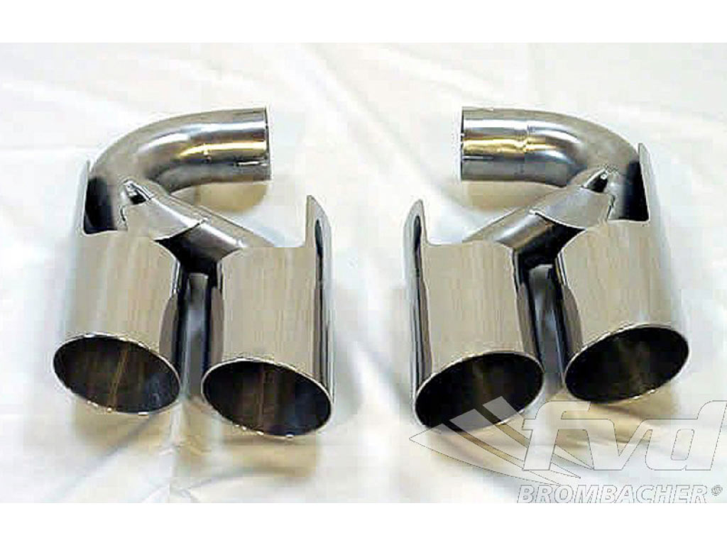 Endpipes cayenne turbo 4x110mm round (TUV approved)