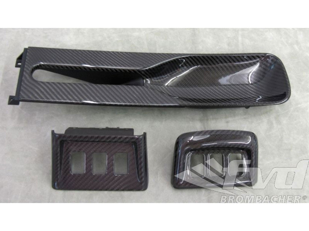 993/964 Covering, 3-pc (Hand brake insert, center console switch covers) with Carbon