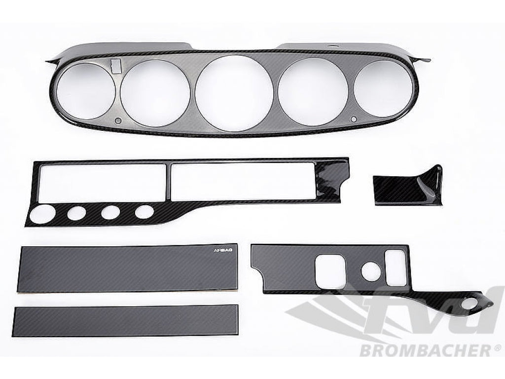 Complete Carbon Dash Kit 964 / 993 - LEFT HAND DRIVE - Carbon Overlay - for Cars with AB