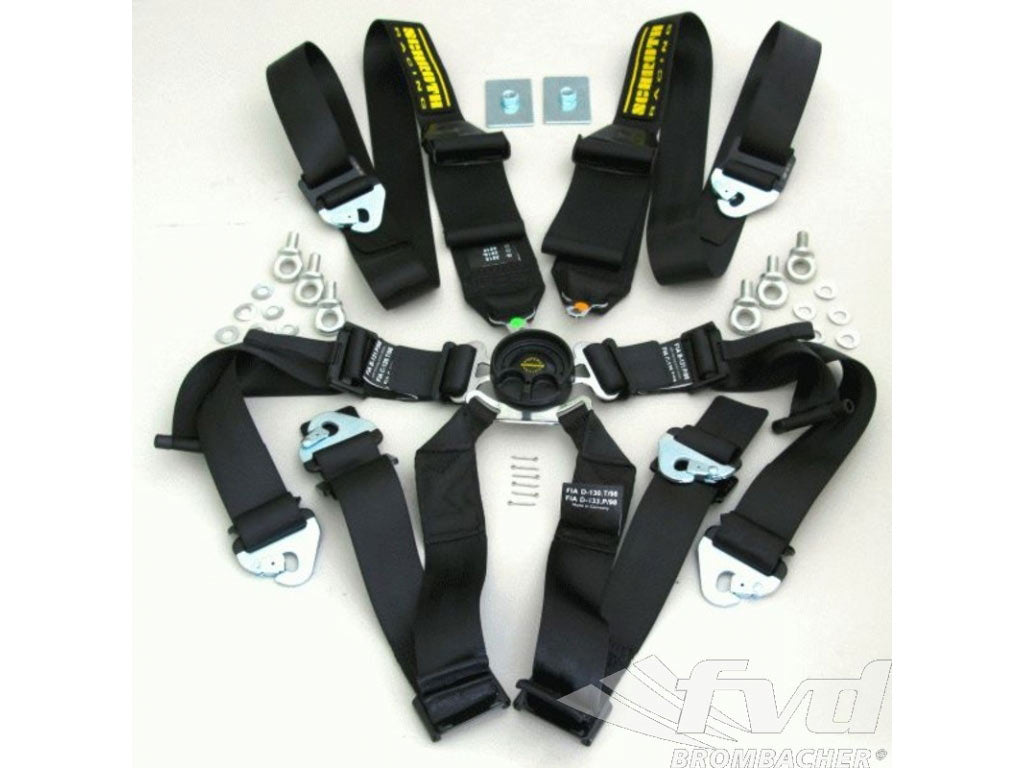 Schroth 6 point belt Profi II-6 Hans 50/75/50mm Black - FIA approved