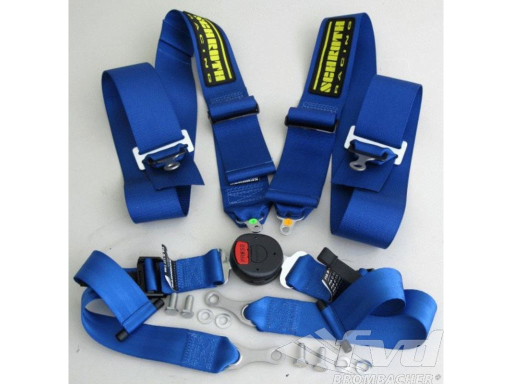 Schroth 4 point belt profi 2-FE ASM 75/50mm left blue(Bolt-on Attachement)