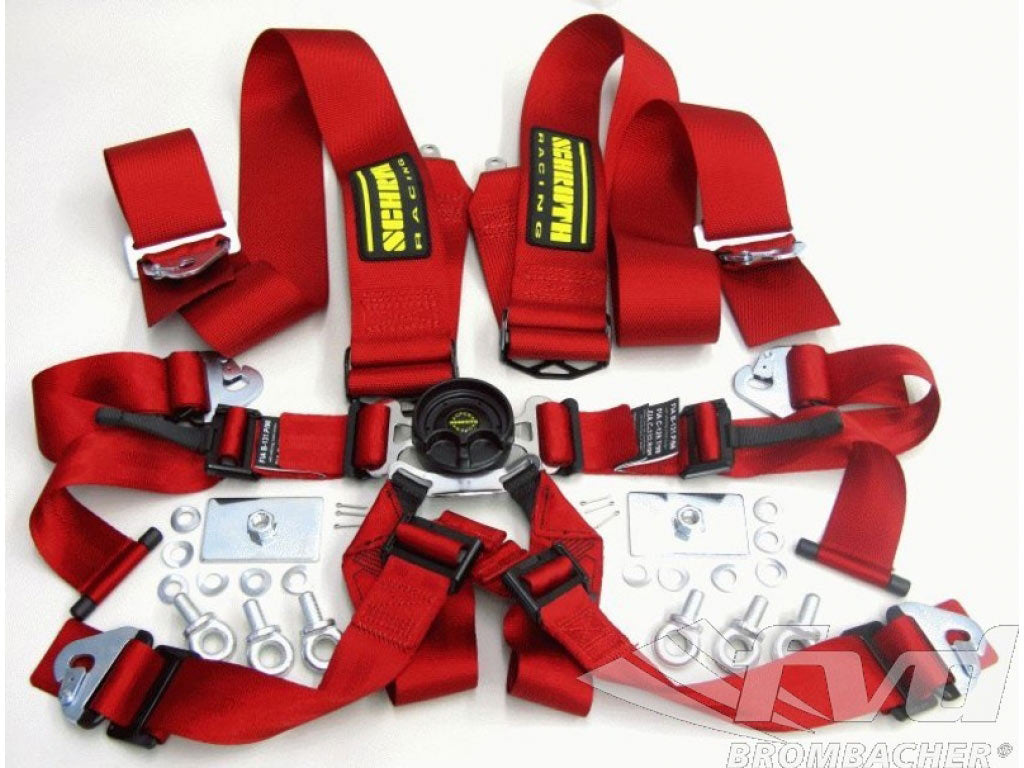 Schroth 6 point belt profi 2-6 75/50mm red