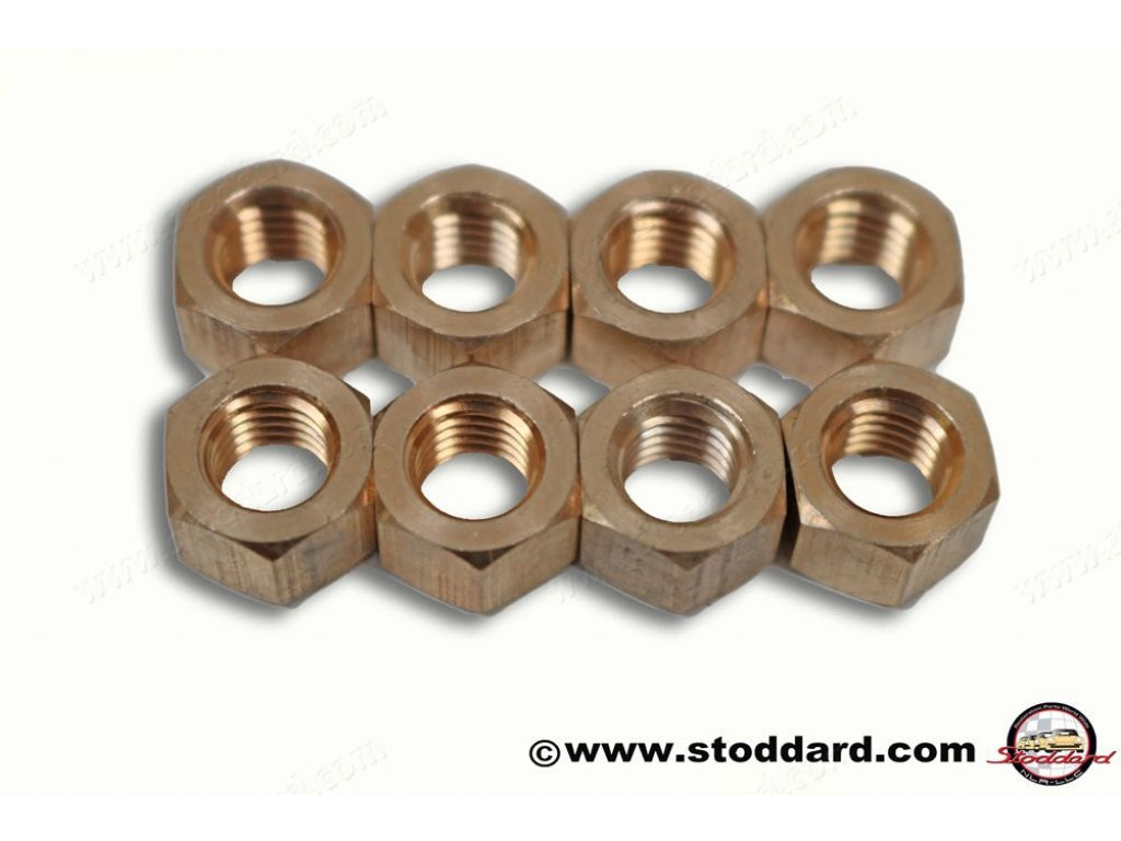 Brass Nut Set, M8 1.25 with 12mm Hex for 356 Exhaust System 54754221