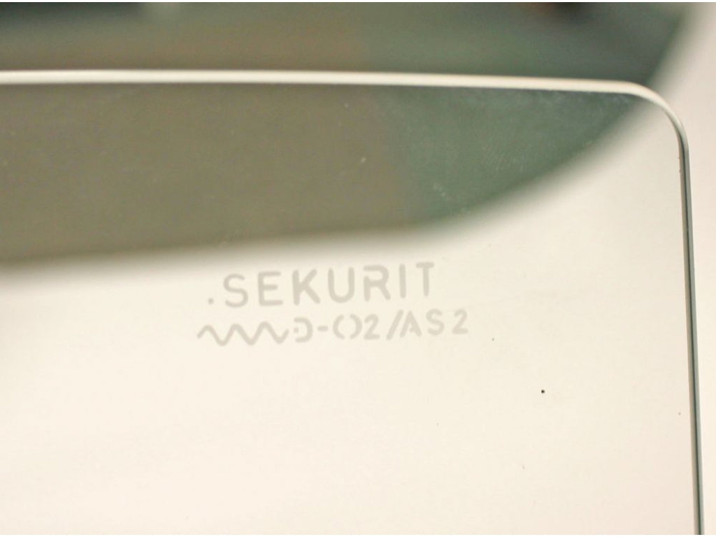 Door Glass, Clear, Left or Right for 356 356A Coupe. with Original Small Sekurit Markings