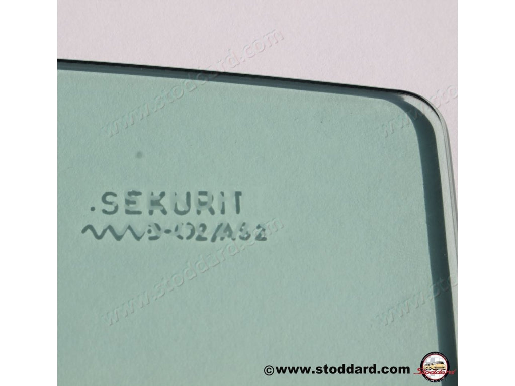 Door Glass, Tinted, Left or Right for 356 356A Coupe. with Original Small Sekurit Markings