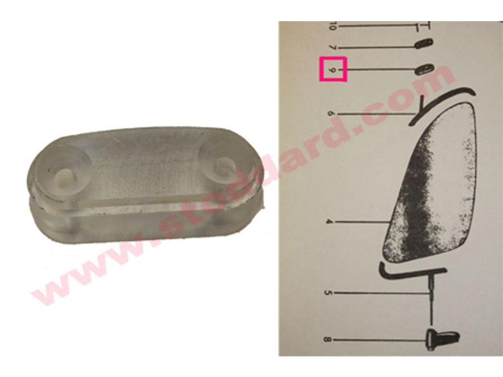 Optional Vent Window Wing Clear Plastic Spacer, Pair, for 356A Coupe