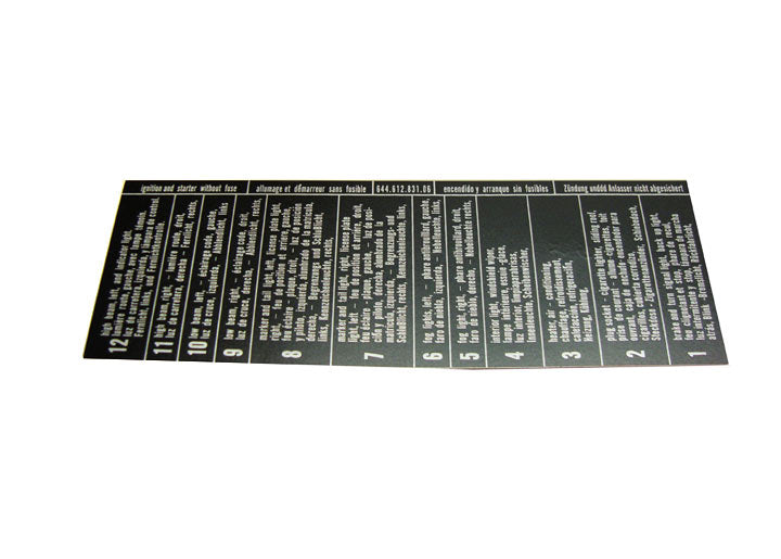 356B T6-C Fuse box label