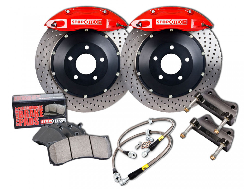 Stoptech Big Brake Kit Rear Drilled Red Caliper