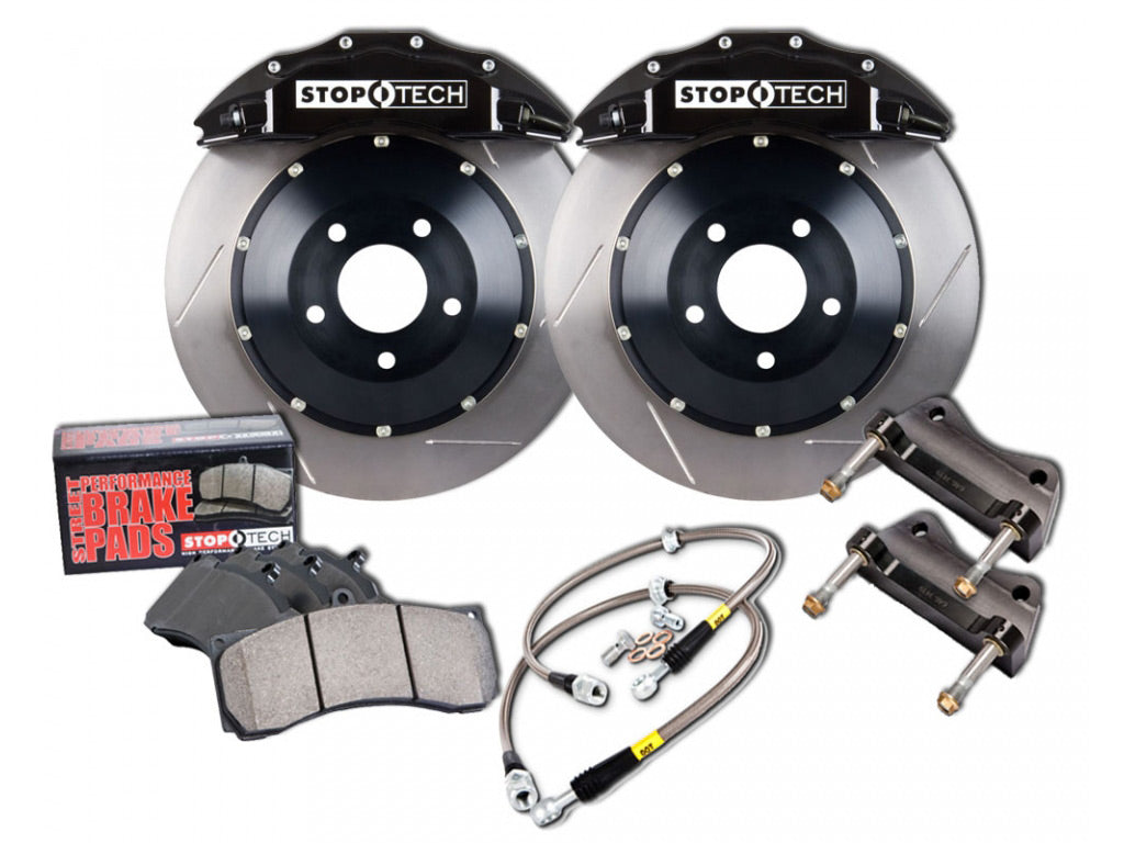 Stoptech Big Brake Kit Front Slotted Black Caliper