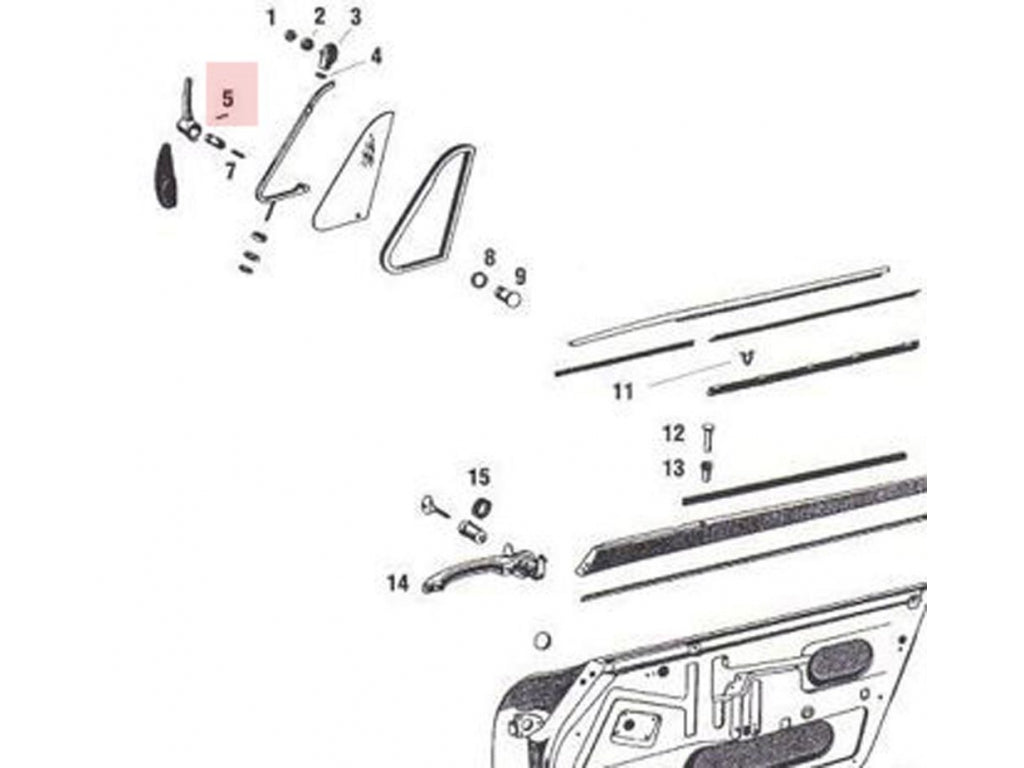 Vent Wing Handle Grooved Pin