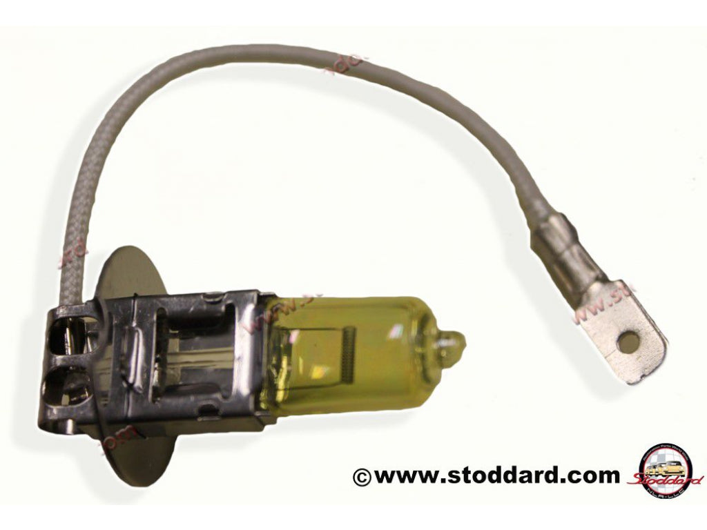 H3 12V 55 Watt bulb, yellow for fog lights.