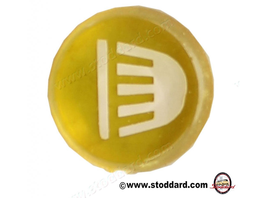 Fog Light Switch Cap, Yellow. For 911 912 1969-1973