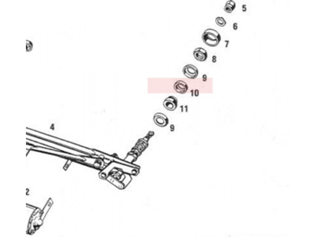 Wiper Pivot Inner Shaft Grommet 911, 964 1965-1994