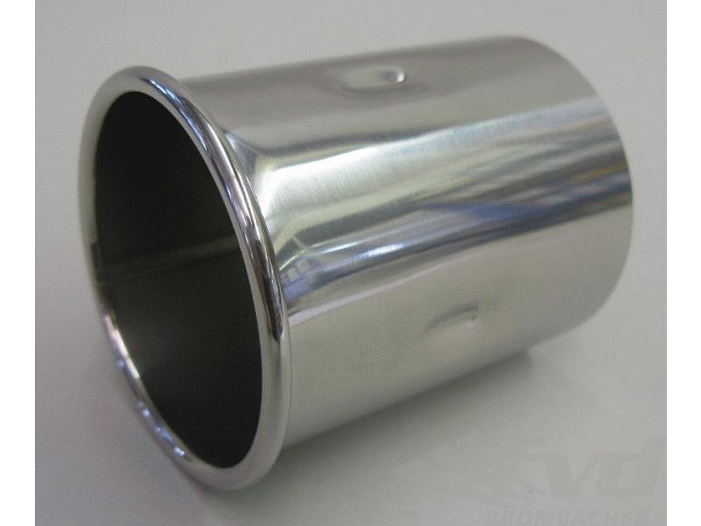 Exhaust Tip 911 1965-89 - Round - Rolled Edge - Chrome - Fits 60 mm (2.3 inch) Pipe